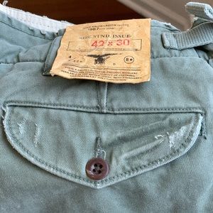 Distressed Ralph Lauren chino pant green